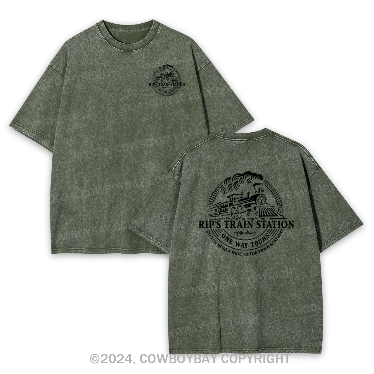 Rip's Train Station Garment-dye Tees