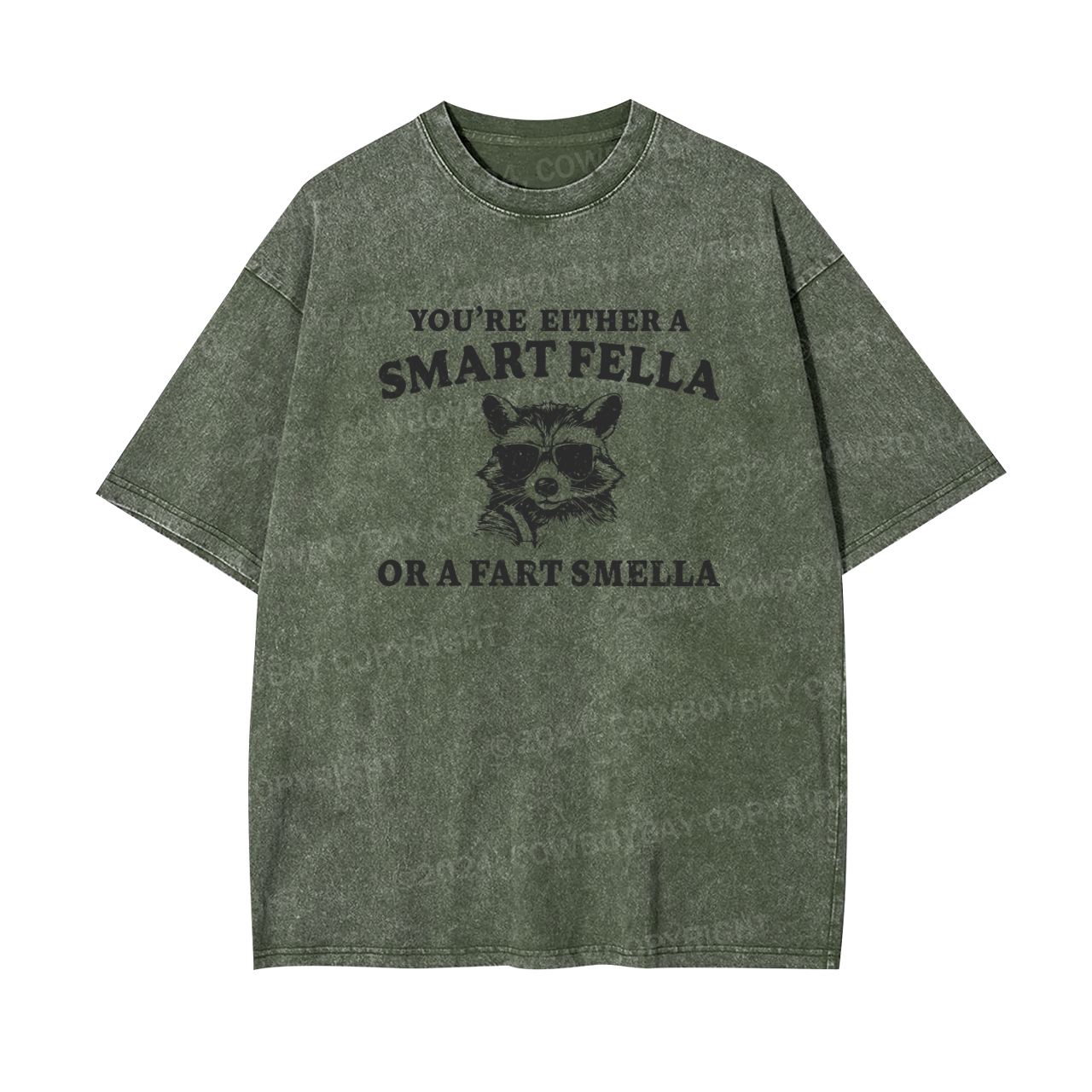 Are You A Smart Fella Or Fart Smella Garment-dye Tees