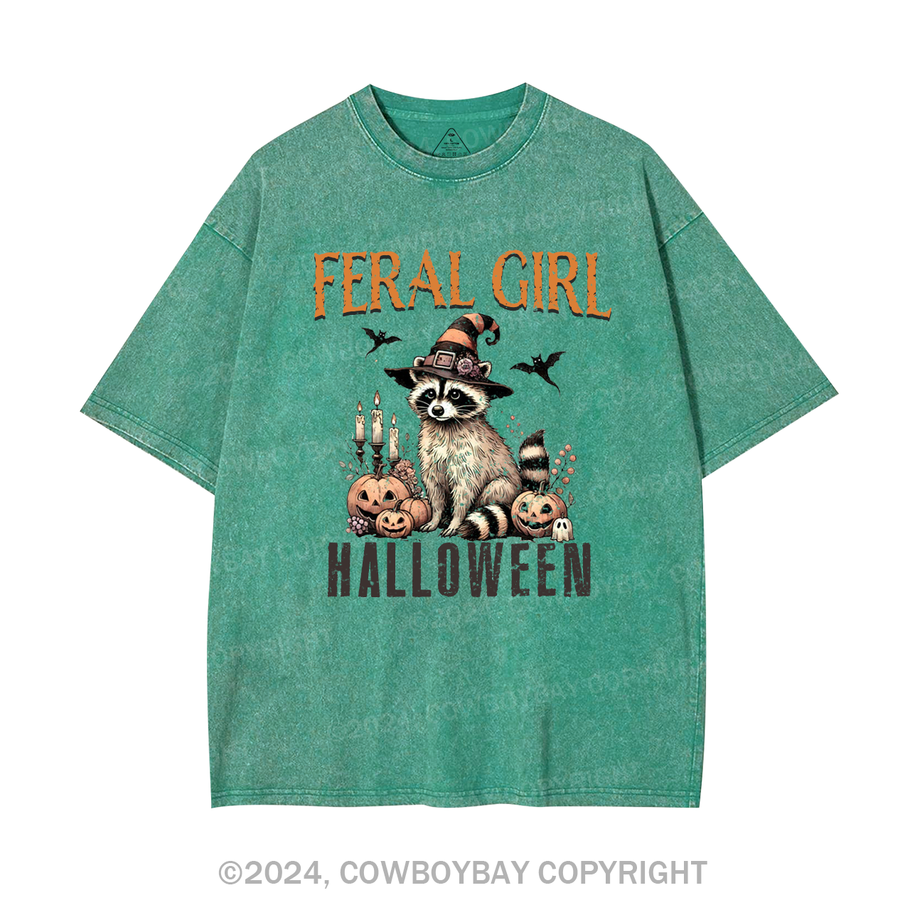 Feral Raccoon Halloween Garment-dye Tees