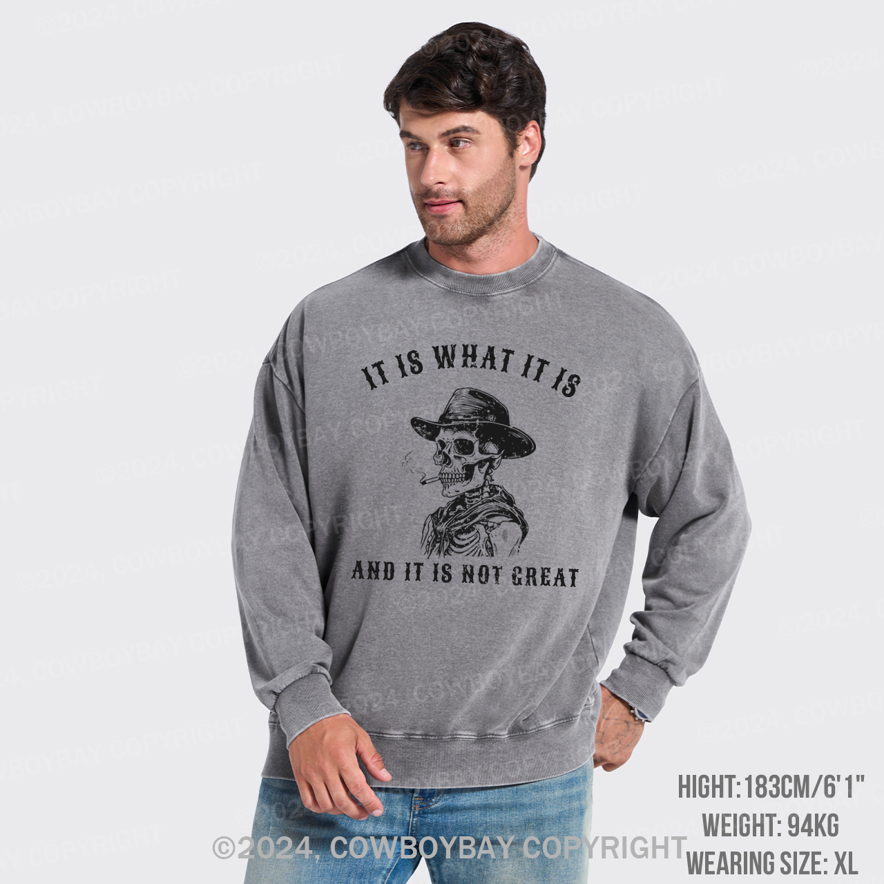It Is What It Is Washed Sweatshirts
