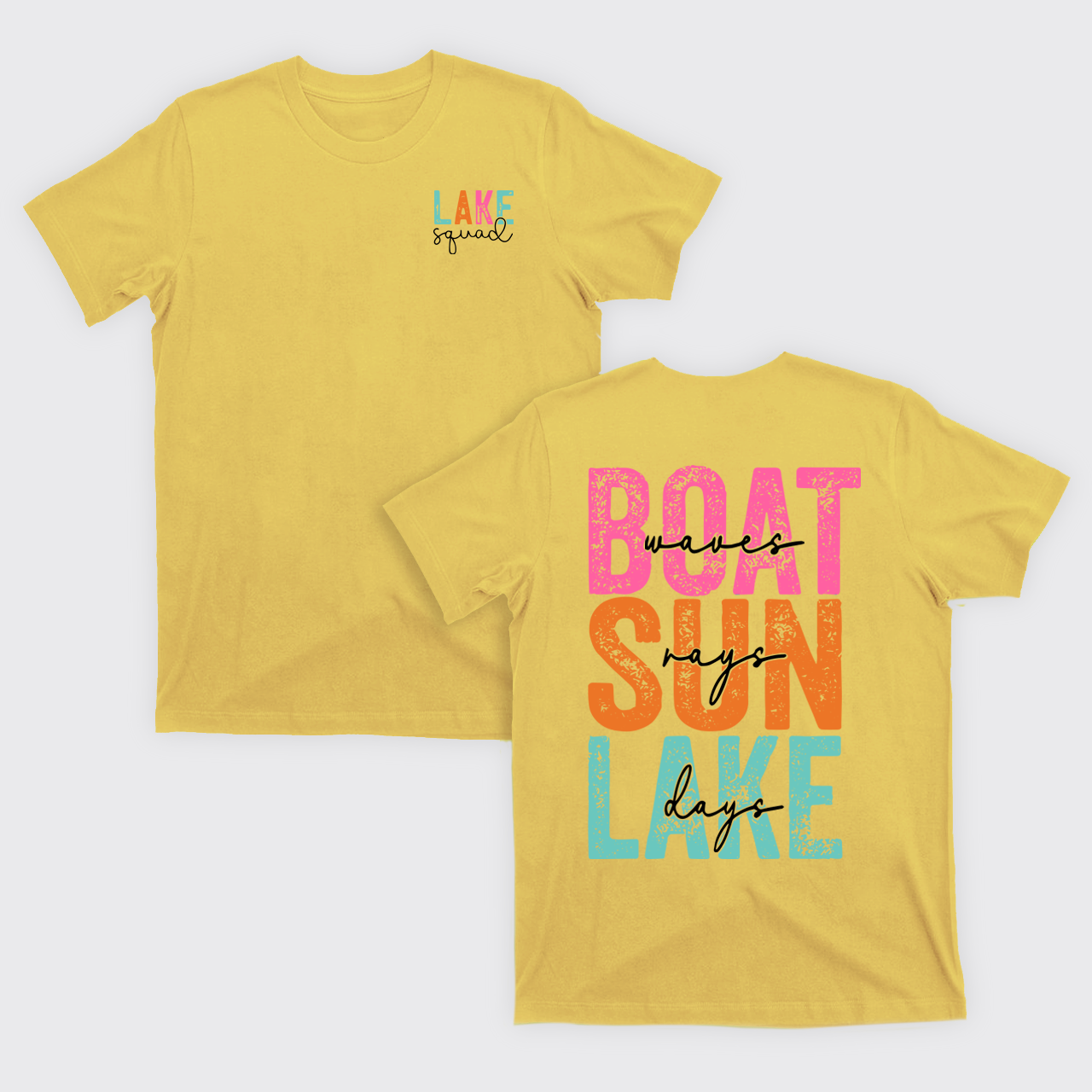 Hello Summer,Boat Waves Sun Rays Lake T-Shirts