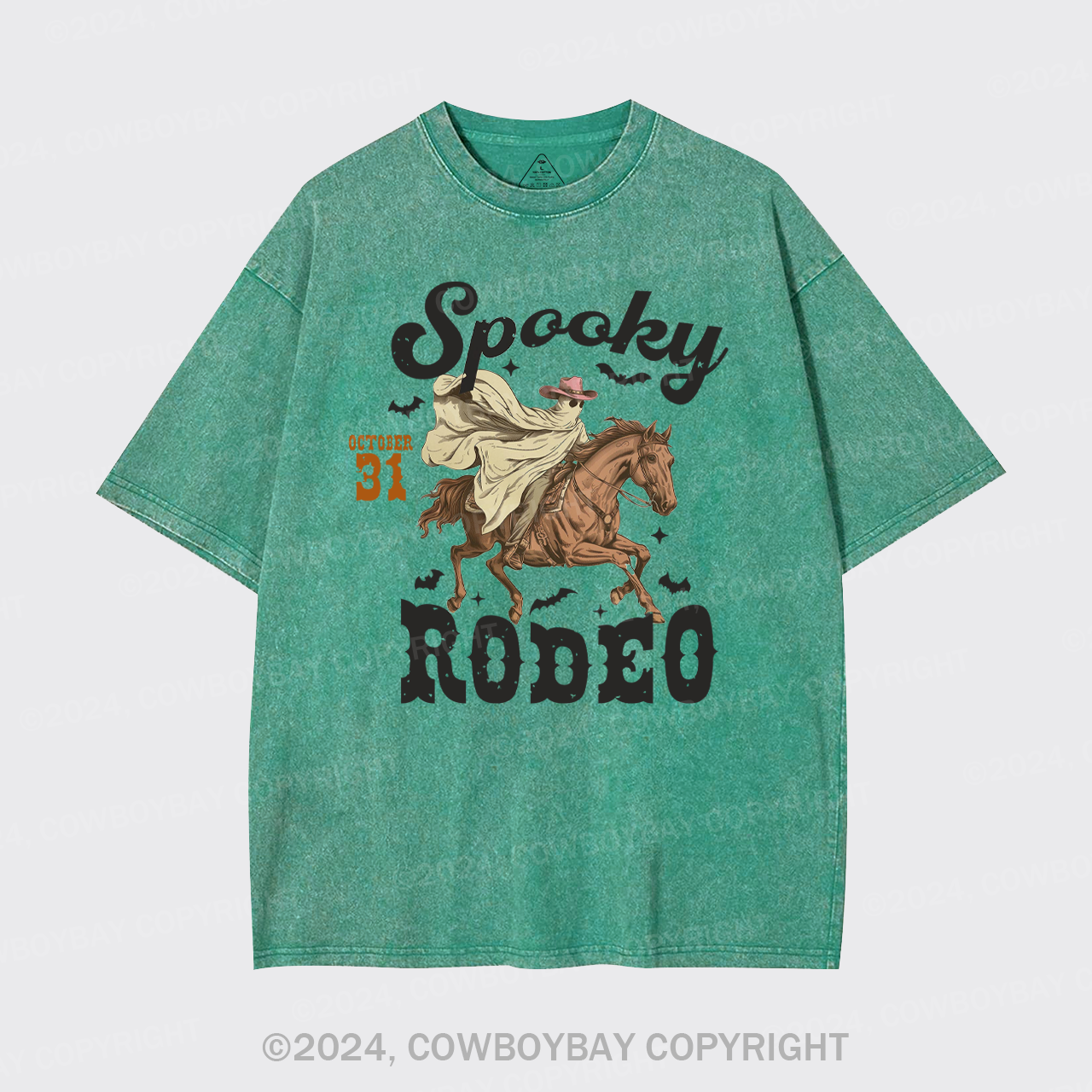 Spooky Rodeo Western Halloween Garment-dye Tees