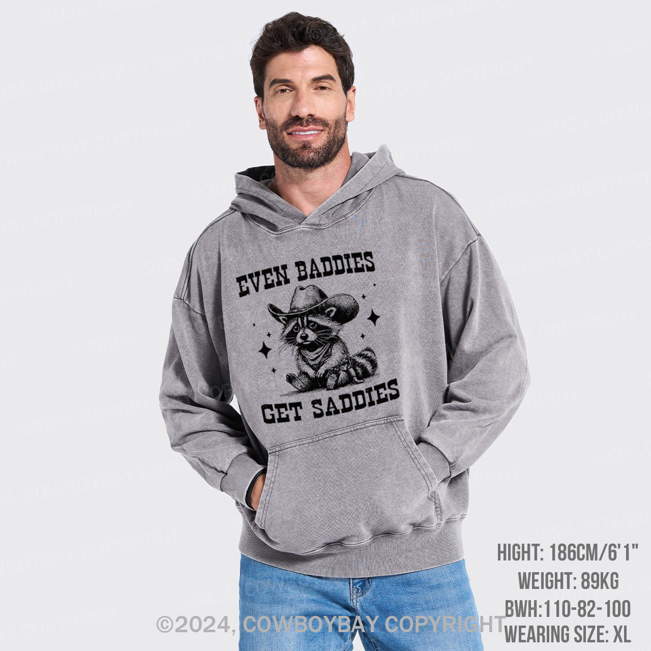 Even Baddies Get Saddies Garment-Dye Hoodies