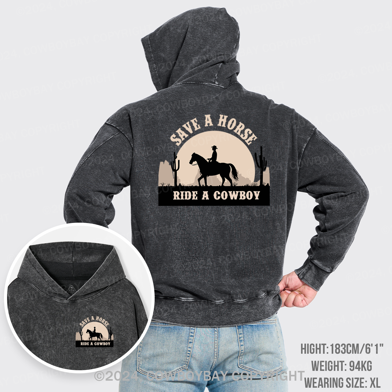Save A Horse Ride A Cowboy Hoodies