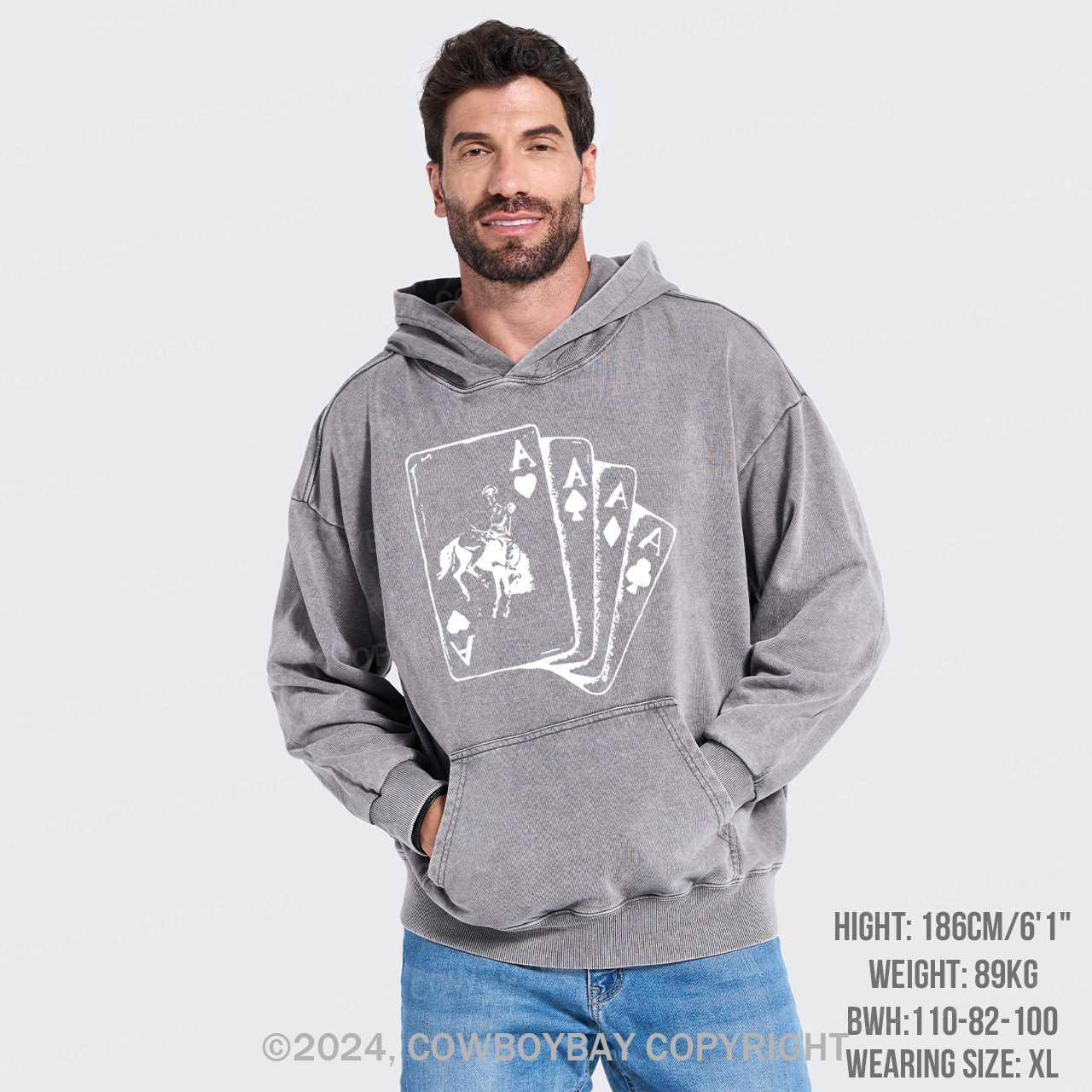 Ace  Cowboy Punchy  Garment-dye Hoodies