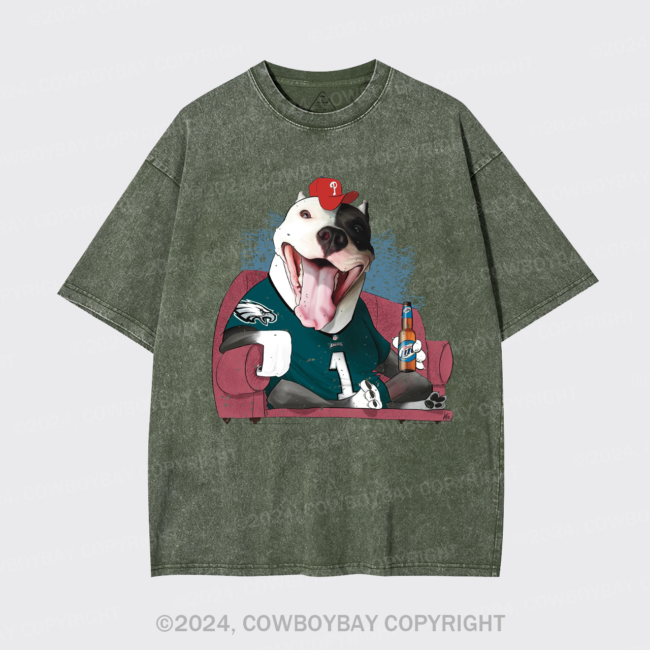 Watching Football And Drinking Garment-dye Tees