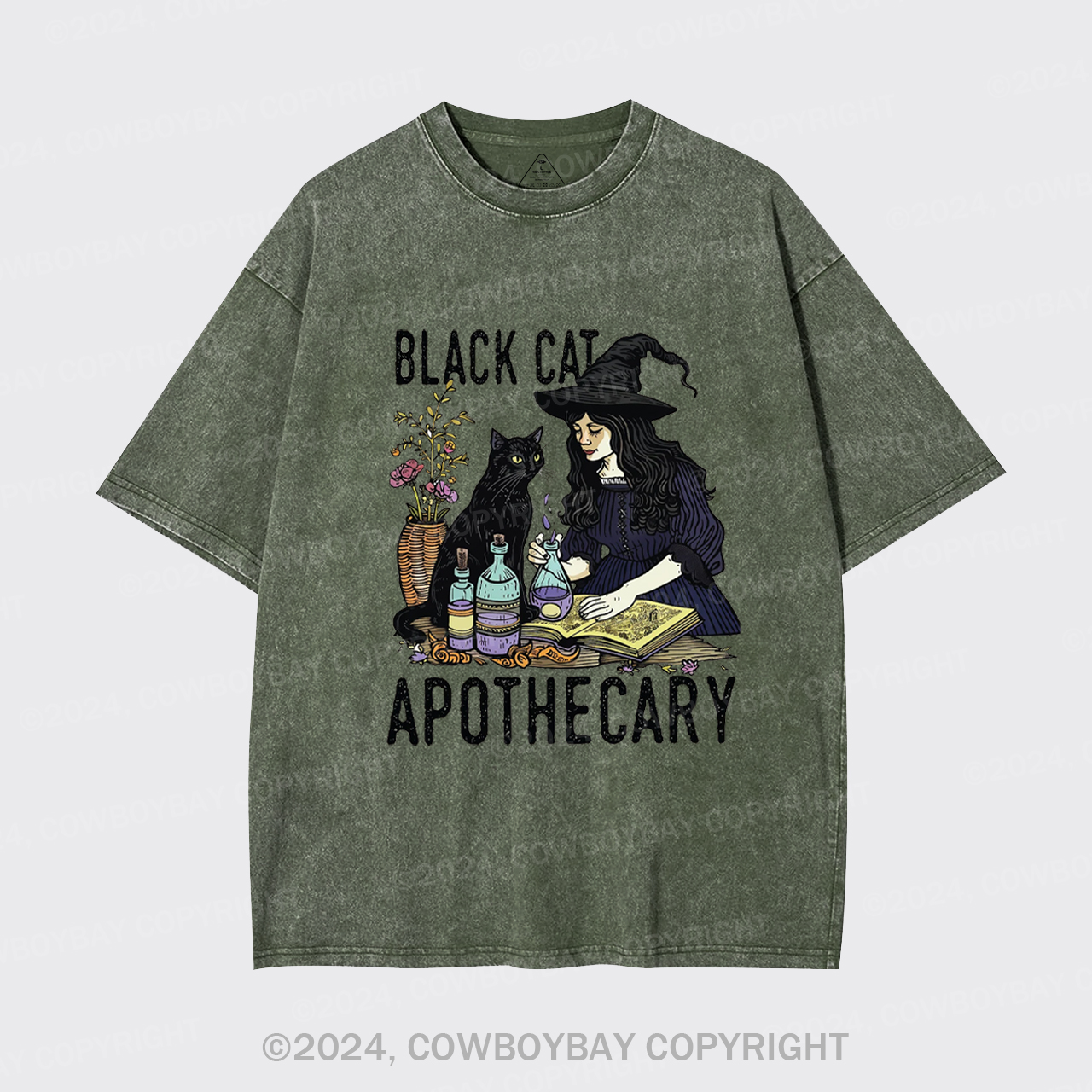 Black Cat Apothecary Garment-dye Tees