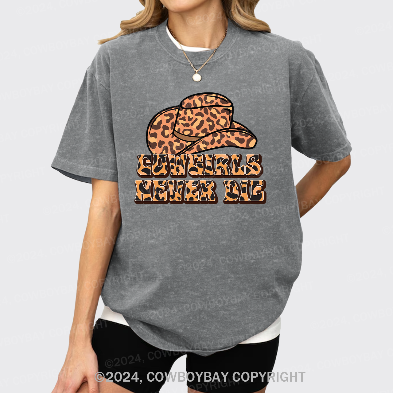 Western Cowgirls Never Die Garment-dye Tees