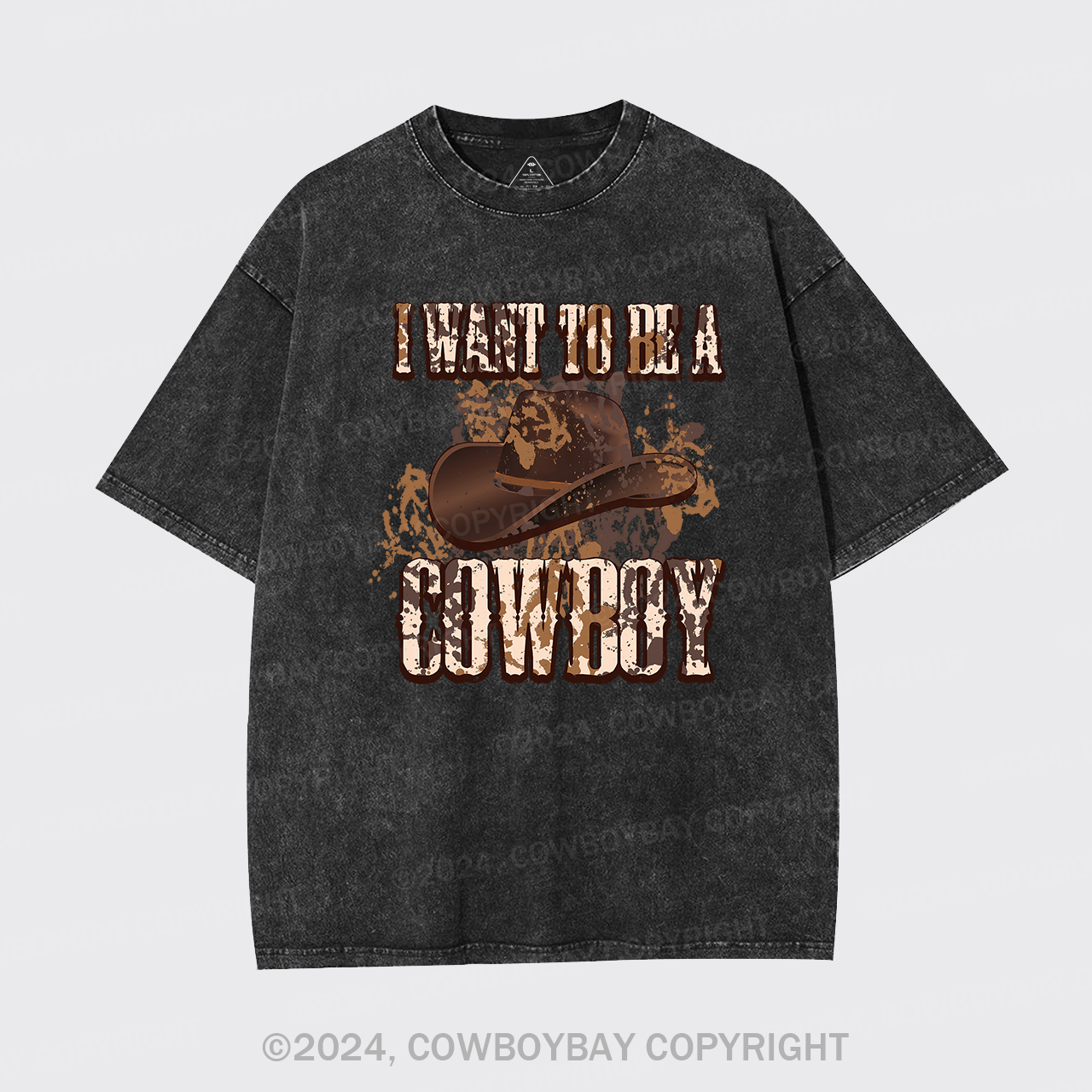 Wanna Be Cowboy Western Vintage Garment-dye Tees
