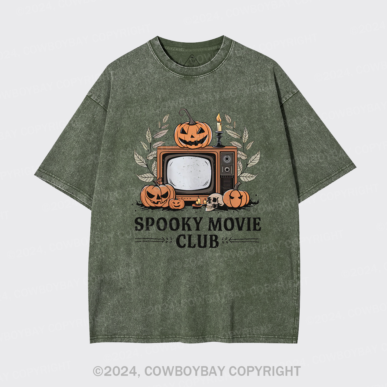 Halloween Horror,Spooky Movie Club Garment-dye Tees