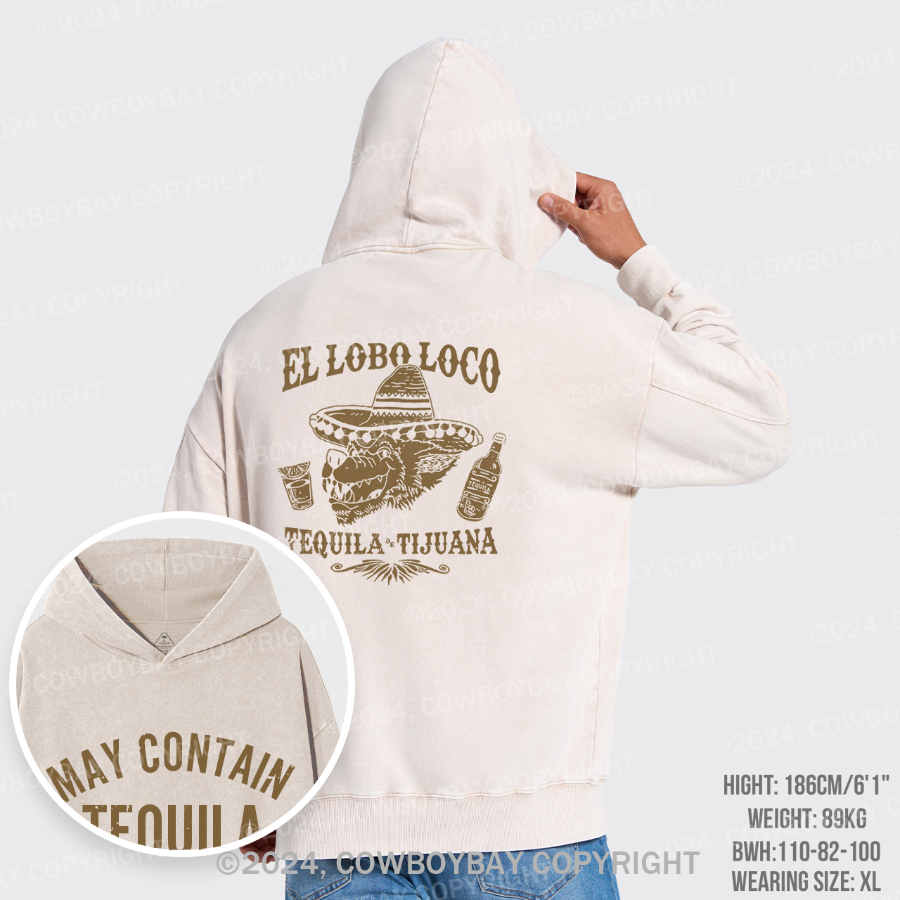 May Contain Tequila Garment-Dye Hoodies