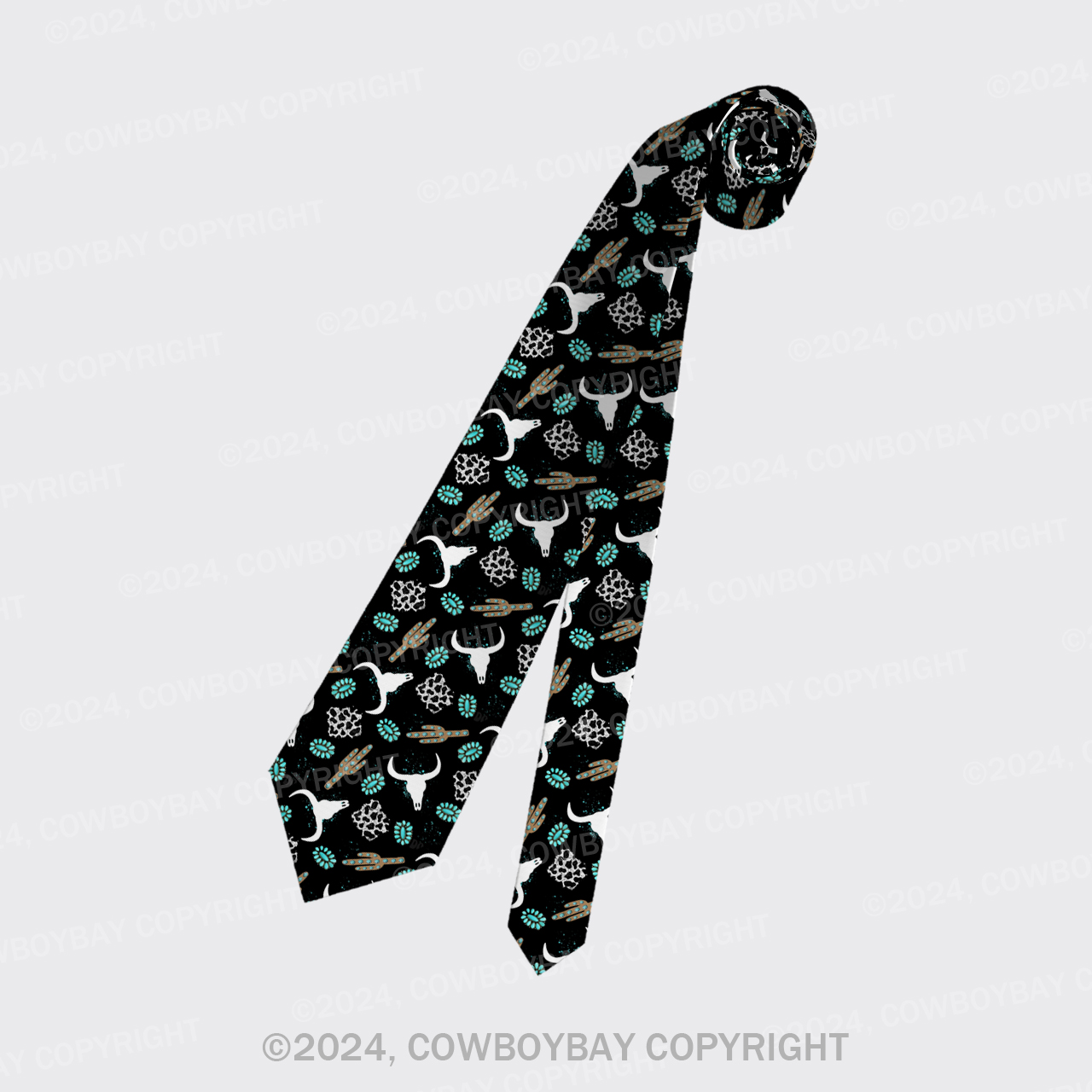 Bold Western Silk Necktie