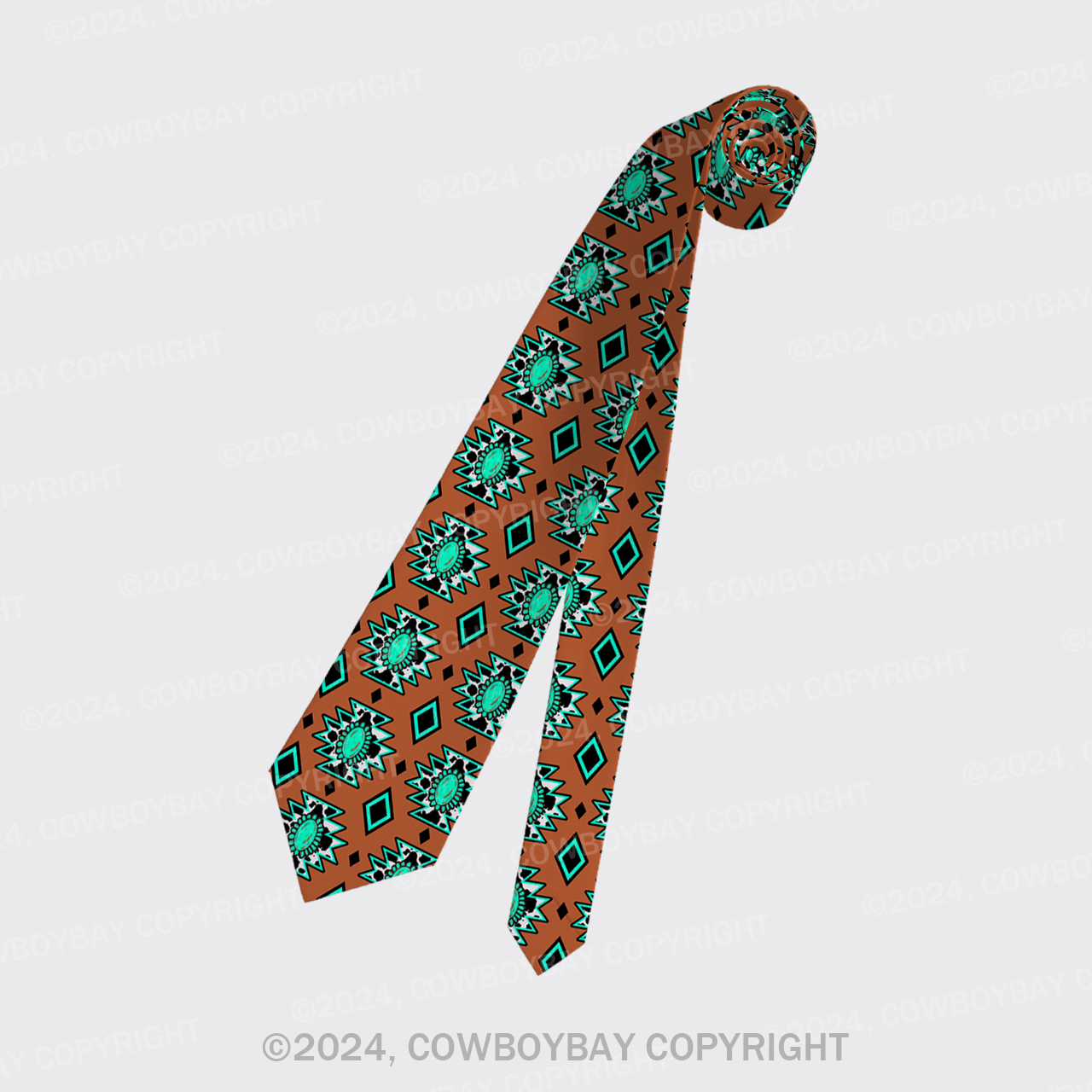 Western Aztec Silk Necktie