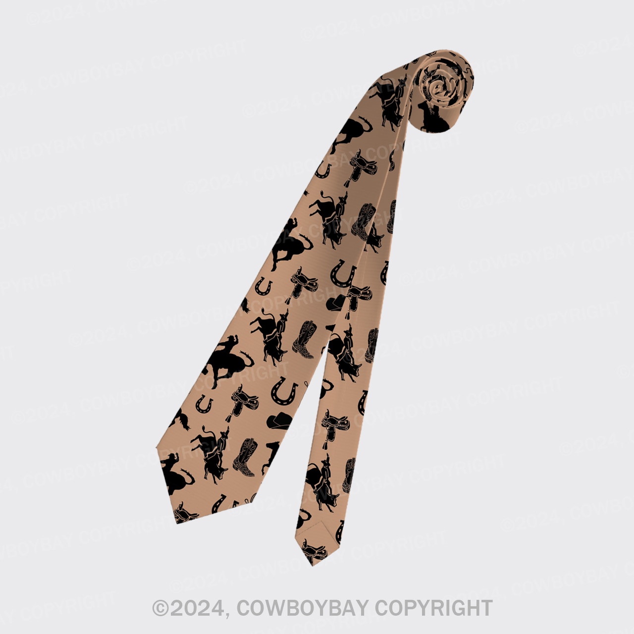 Rodeo Horse Riding Silk Necktie