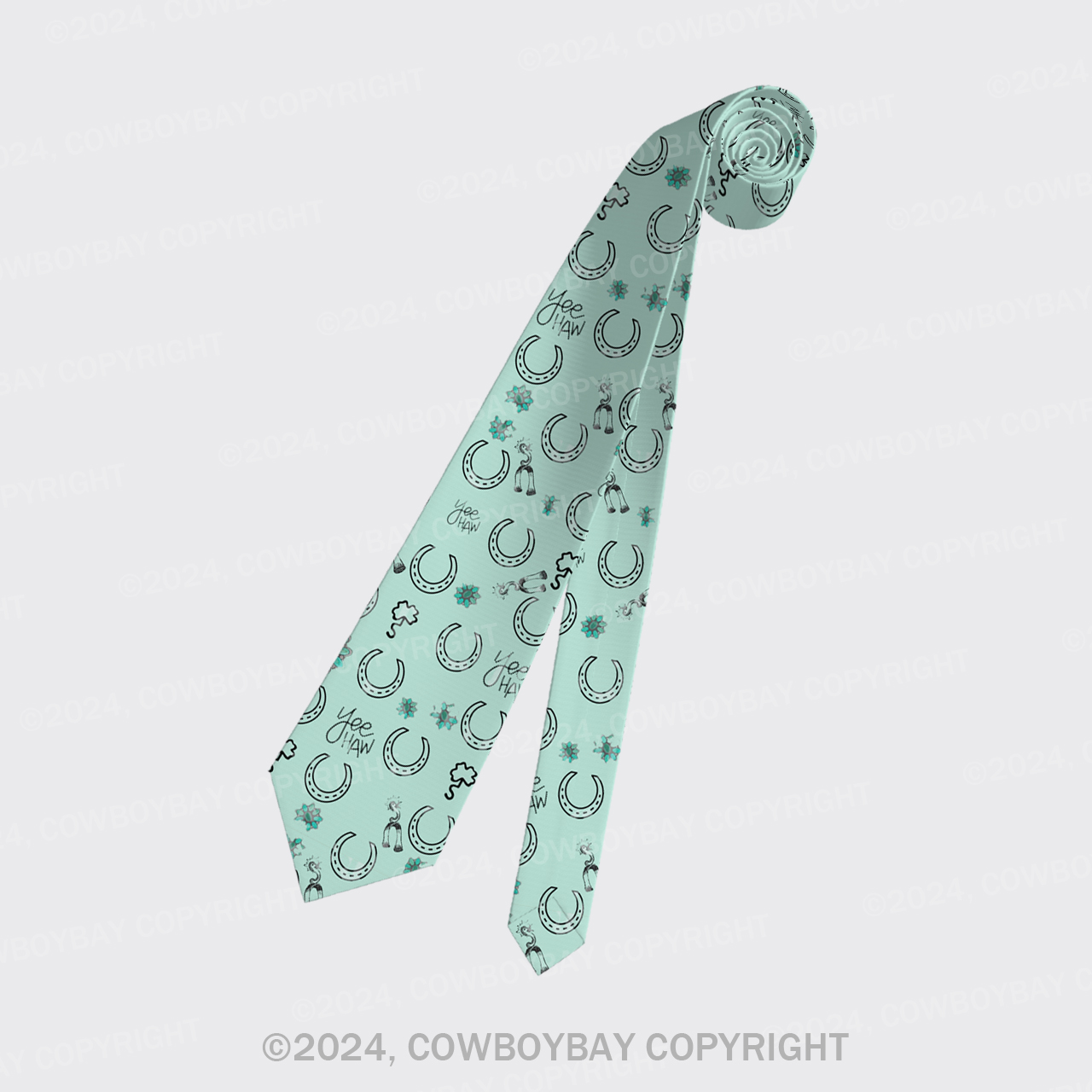 Cowboy Yeehaw Silk Necktie