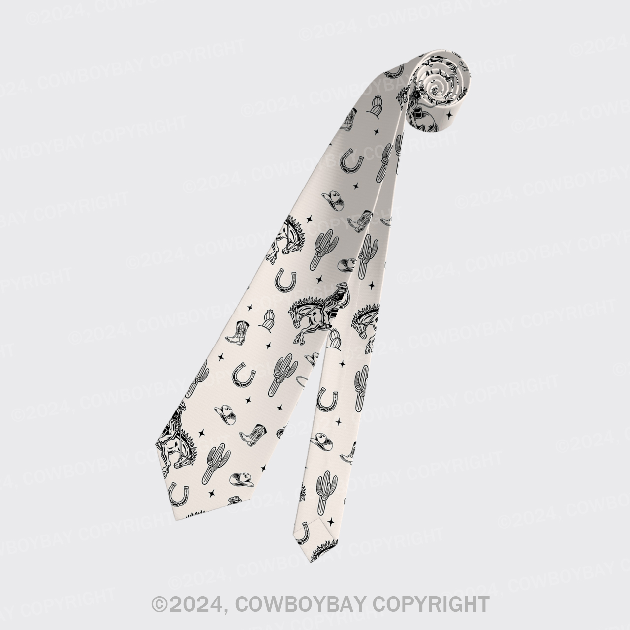 Boho Cowboy Silk Necktie