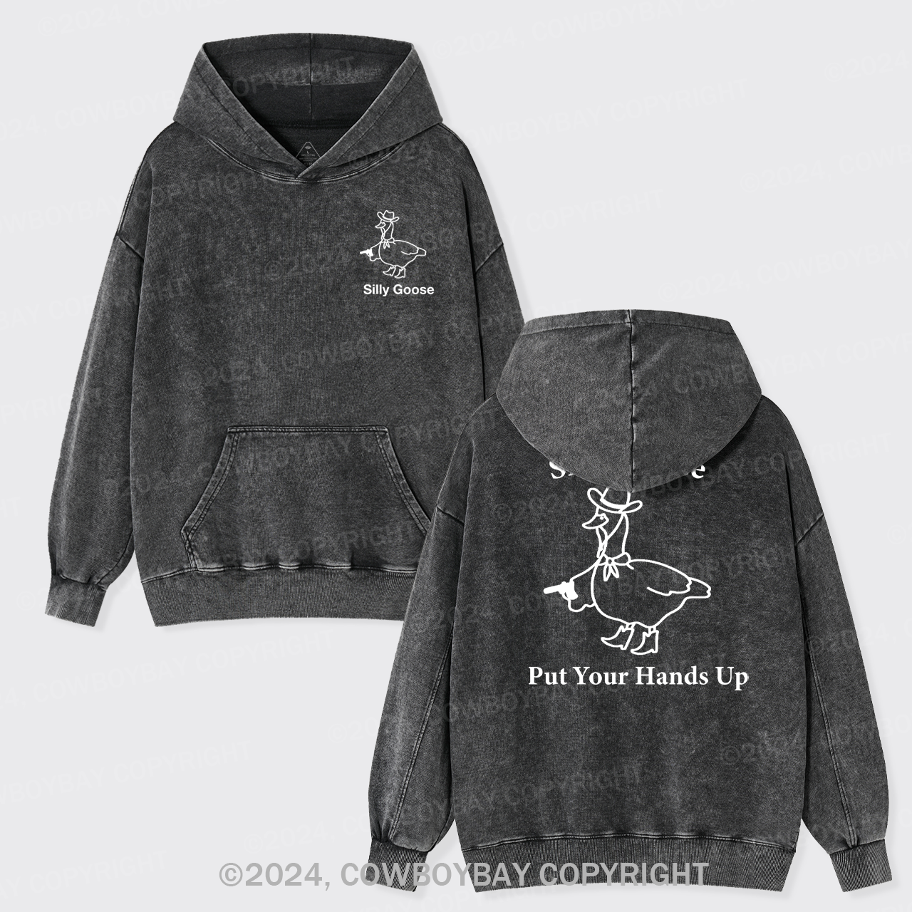 Silly Goose,Put Your Hands Up Garment-Dye Hoodies