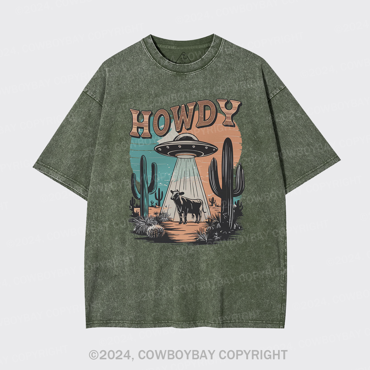 Western UFO,HOWDY Garment-dye Tees