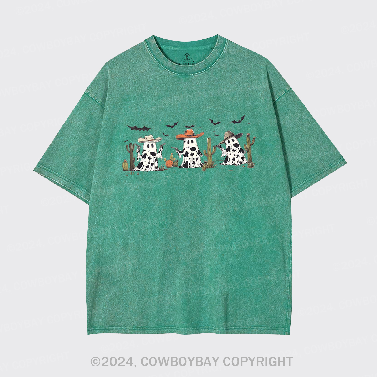 Halloween Ghost Cowboy Garment-dye Tees