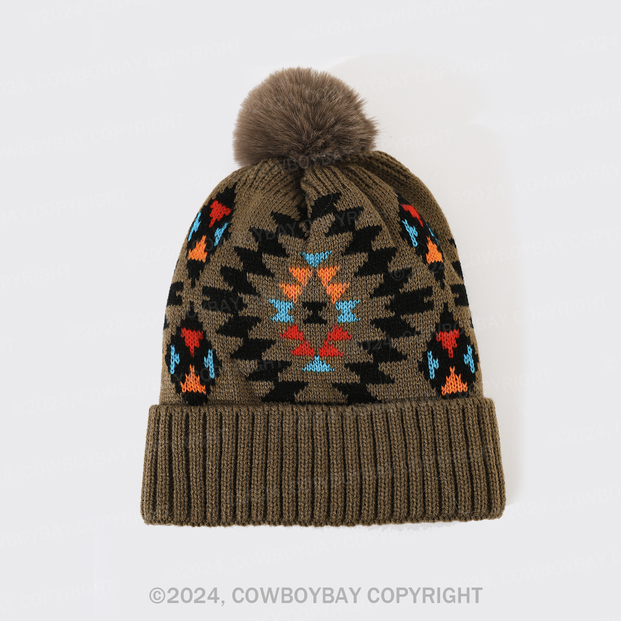 Cowboybay Jacquard Knitted Wool Hat
