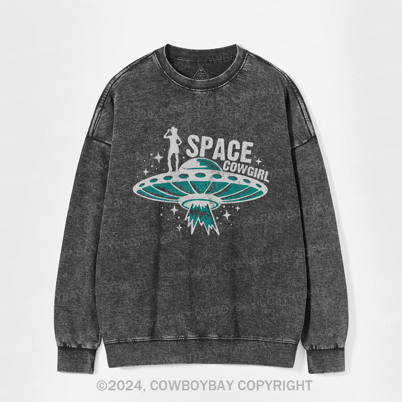 The cowgirl Is Here To Pick You Up Washed Sweatshirts