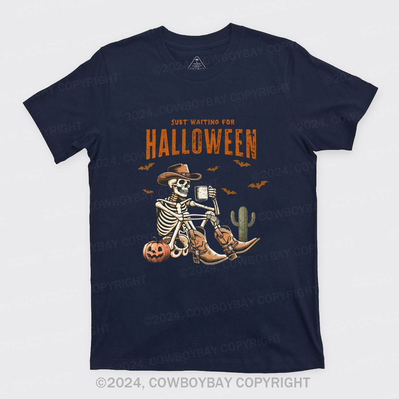 Western Skeleton Waiting for Halloween T-Shirts