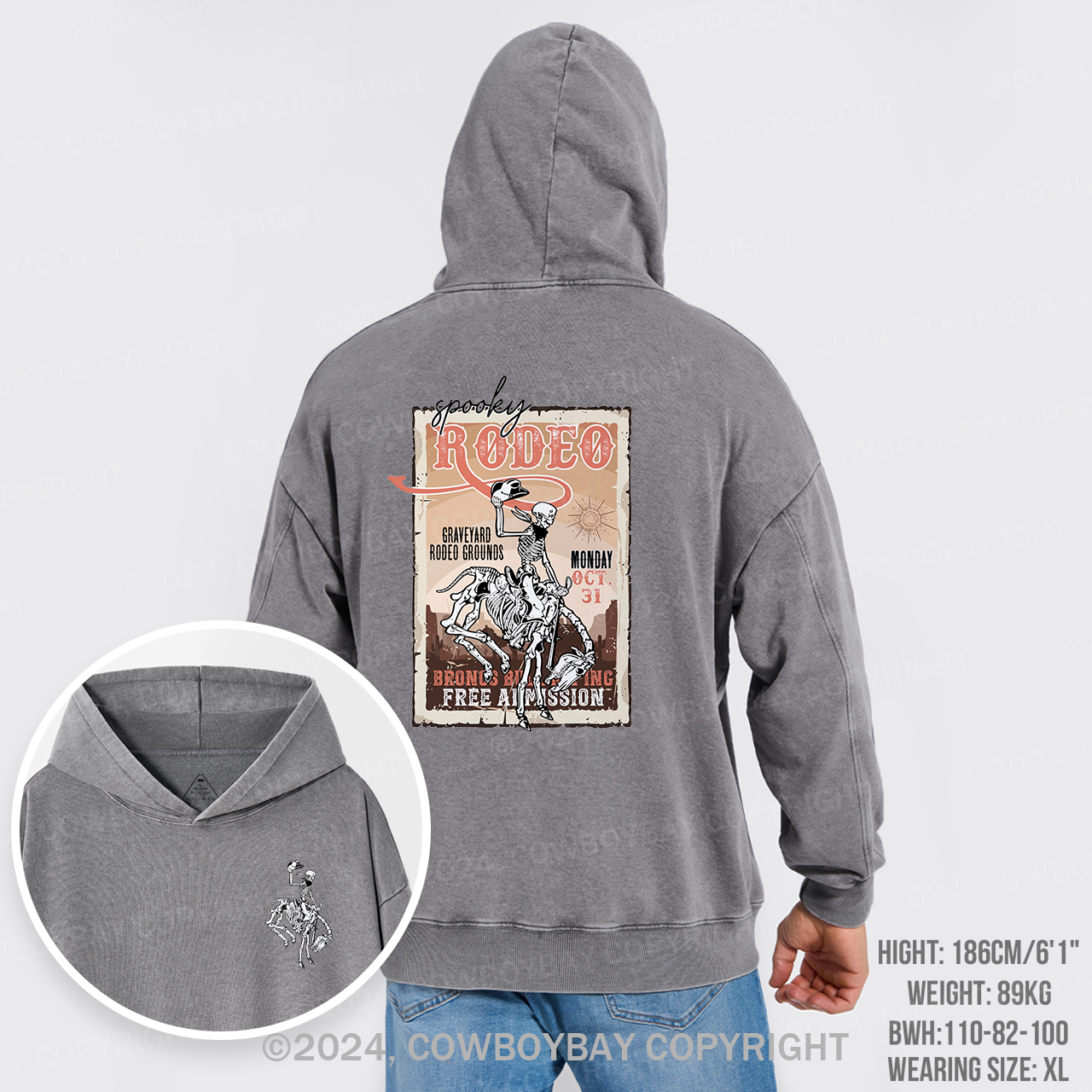 Your Halloween Stamp Garment-Dye Hoodies