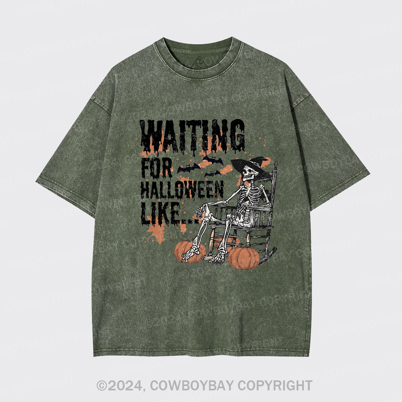Waiting For Halloween Like Garment-dye Tees