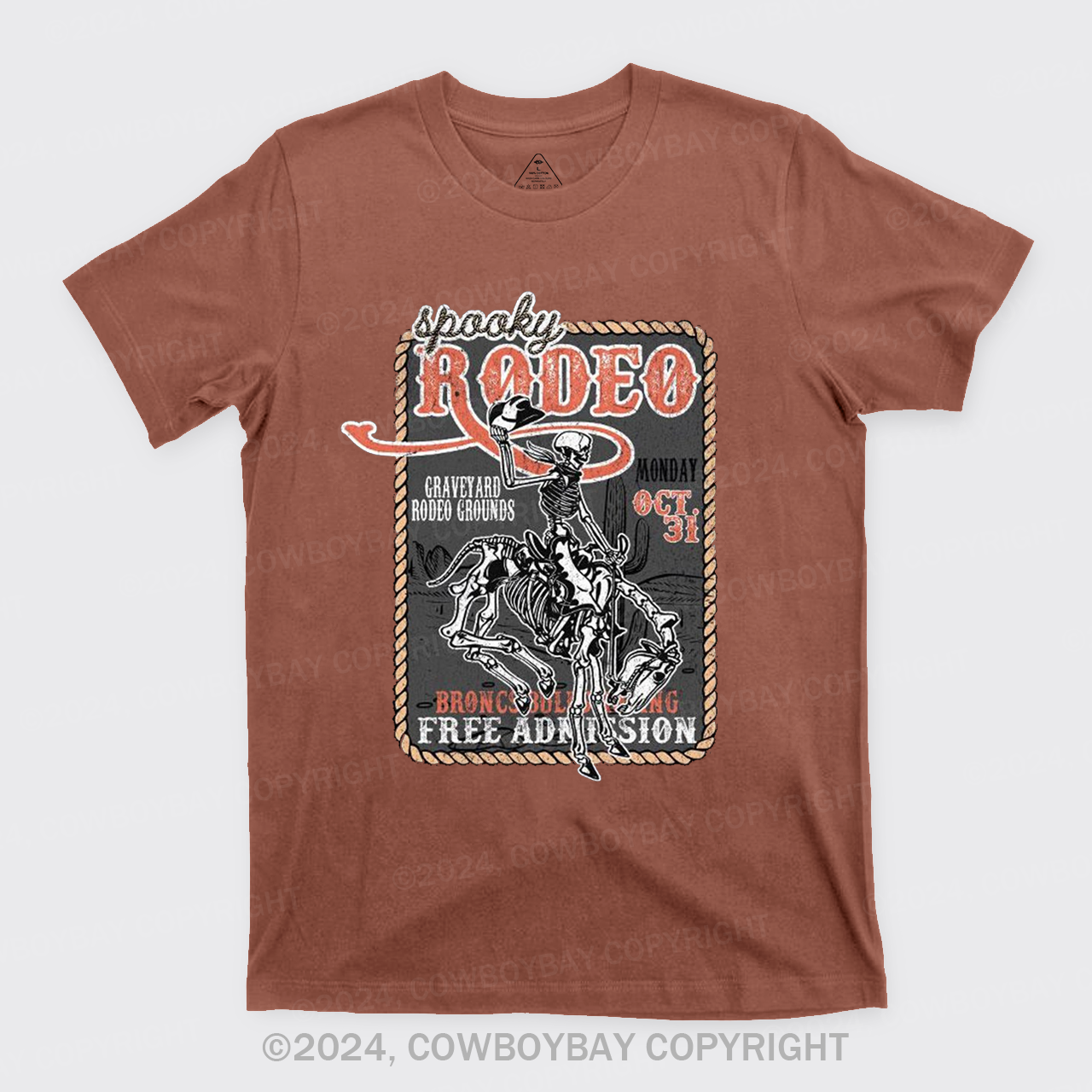 Funny Skeletons In Weird Rodeo T-Shirts
