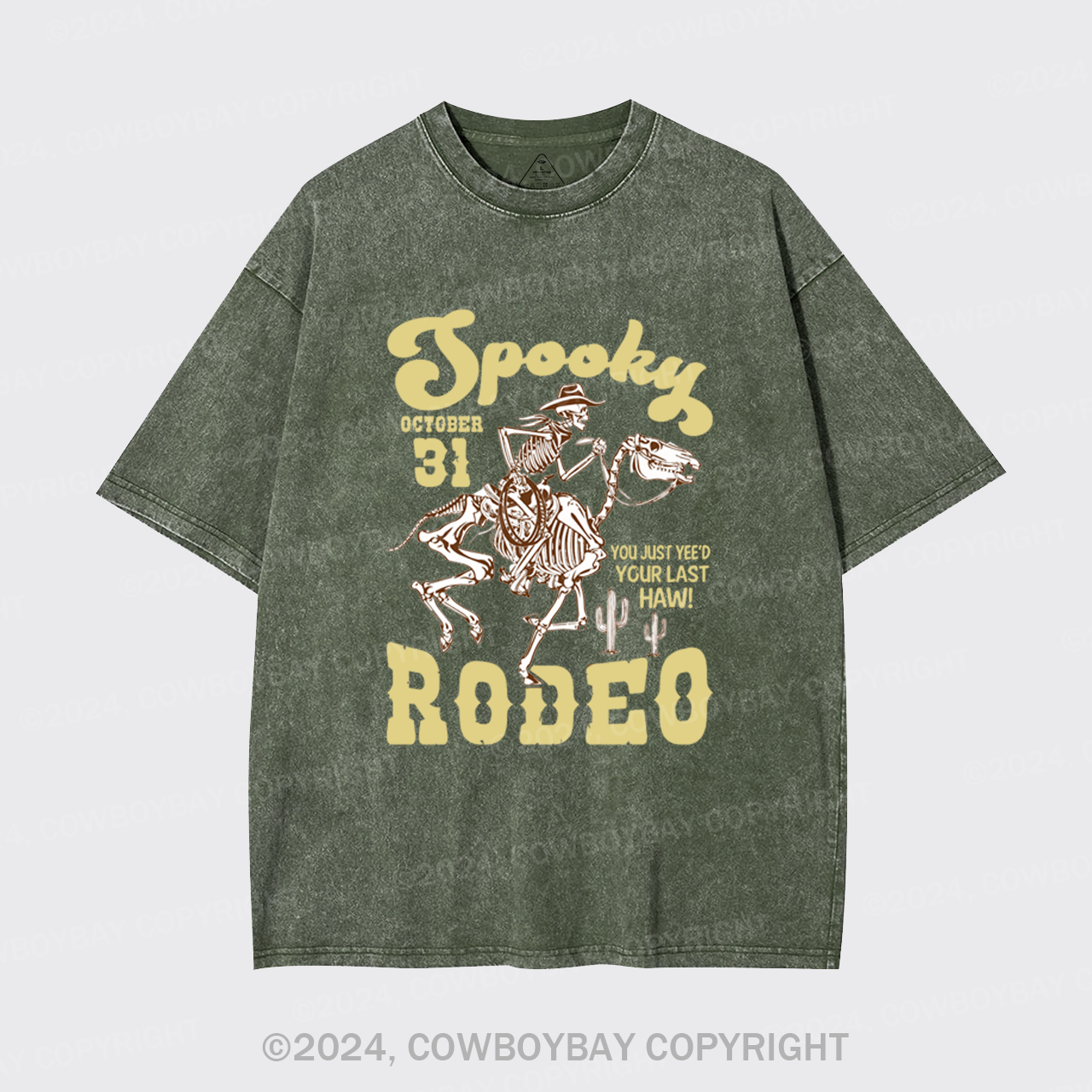 October 31,Spooky Rodeo Garment-dye Tees