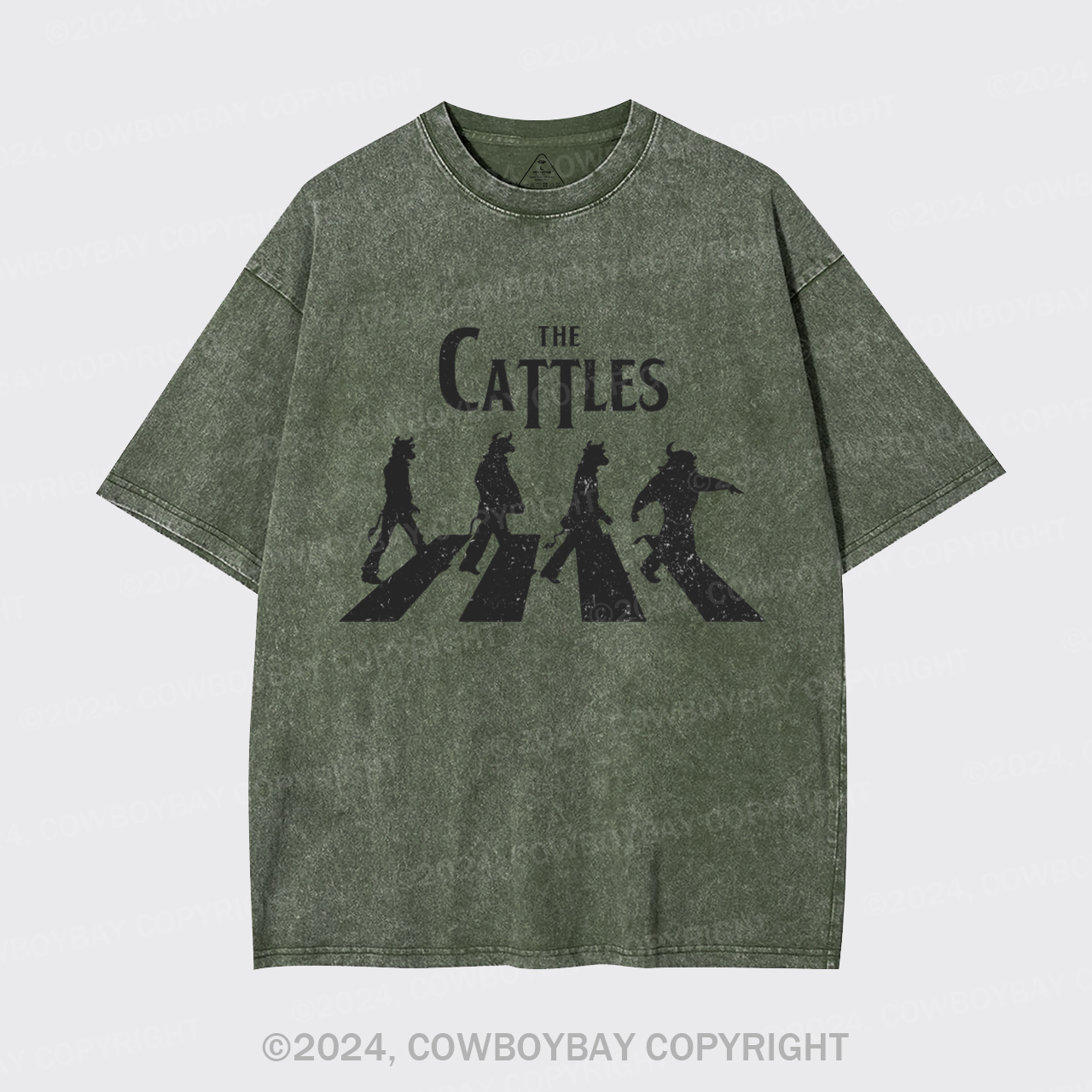 The Cattles Road Silhouette Garment-dye Tees