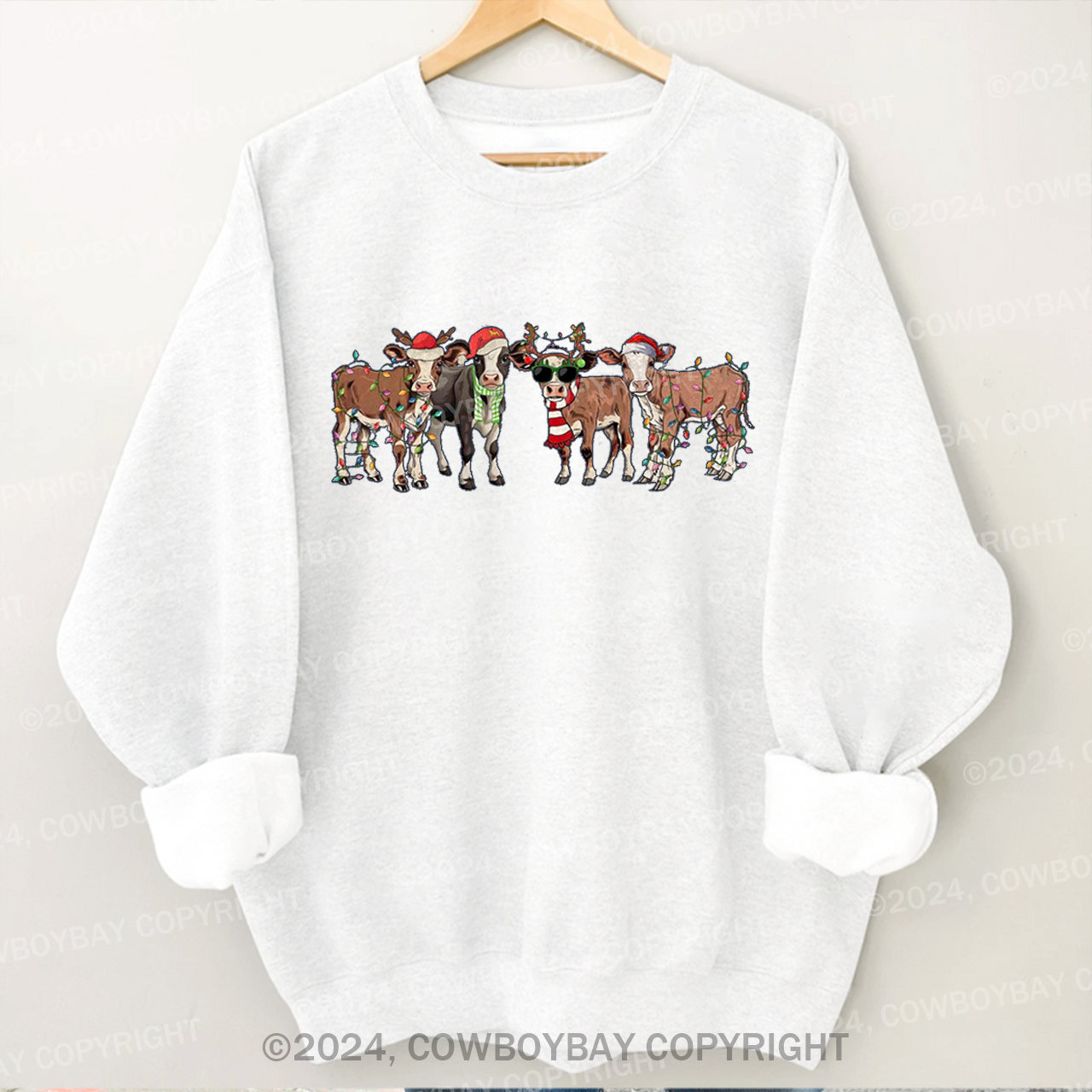 Christmas Cow Sweatshirt
