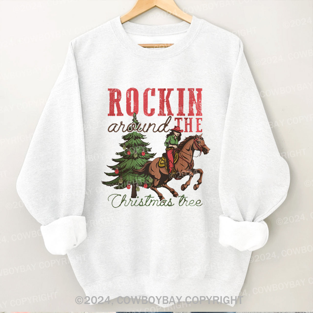 Rocking Around The Christmas Tree Cowgirl Sweatshirt