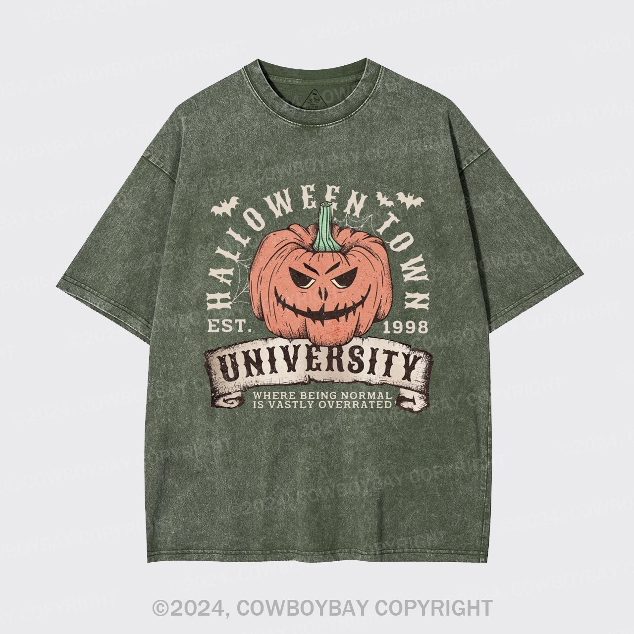 Halloween Town Fall Pumpkin Garment-dye Tees