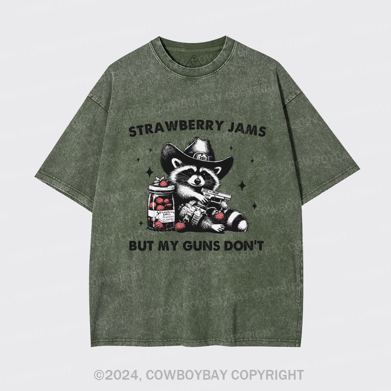 Strawberry Jams But My Guns Don't Garment-dye Tees
