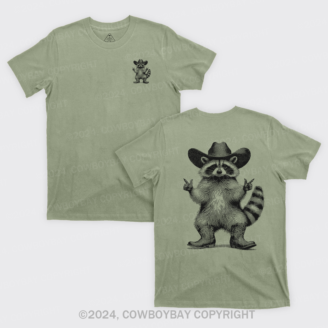 Cowboy Raccoon Vintage Style T-Shirts