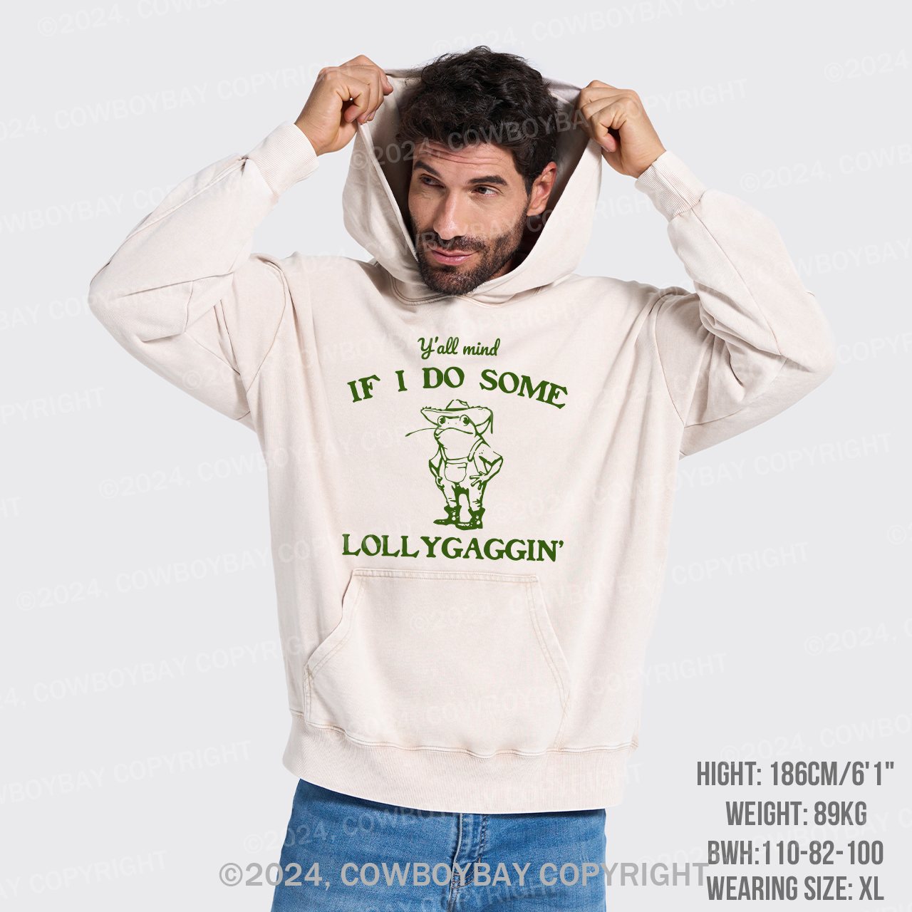 Y'all Mind If I Do Some Lollygaggin' Garment-Dye Hoodies