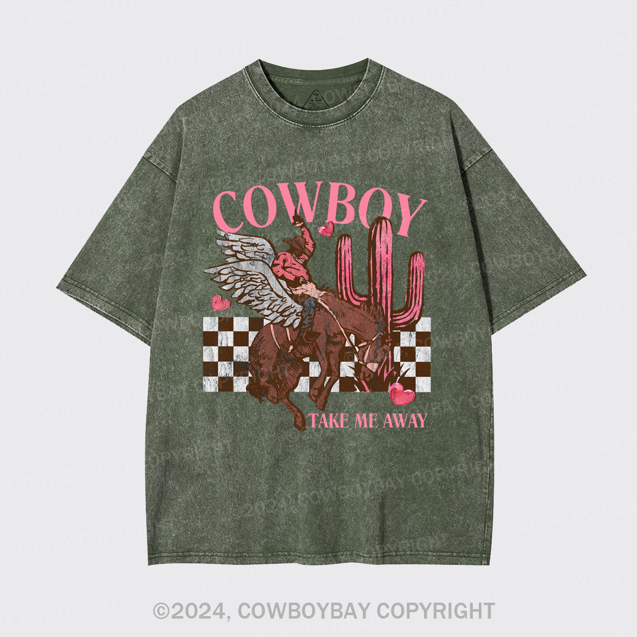 Cowboy Take Me Away Wild West Garment-dye Tees
