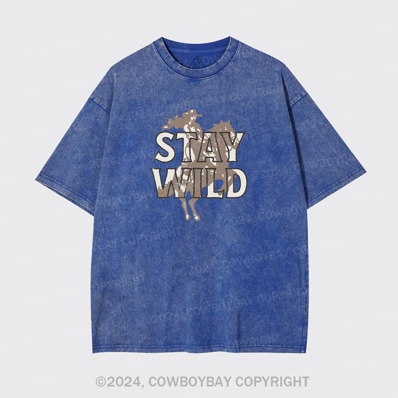 Stay Wild Cowgirl Horse Western Garment-dye Tees