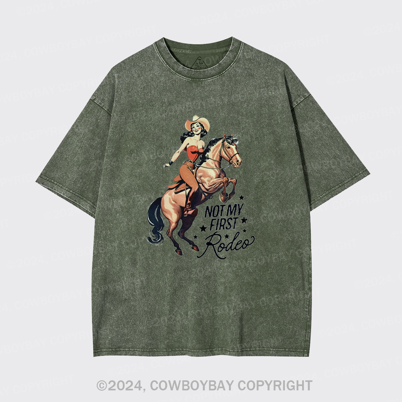 Retro Rodeo Cowgirl Garment-dye Tees