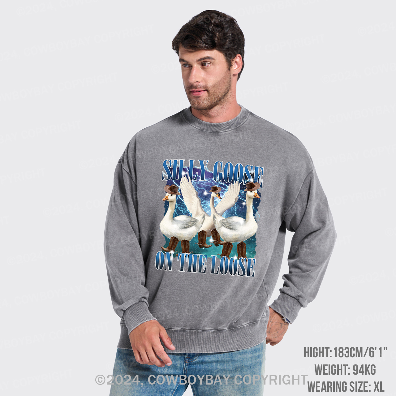 Silly Goose On The Loose Washed Sweatshirts