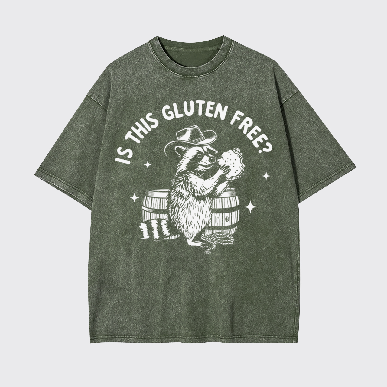 Gluten Free Raccoon Garment-dye Tees