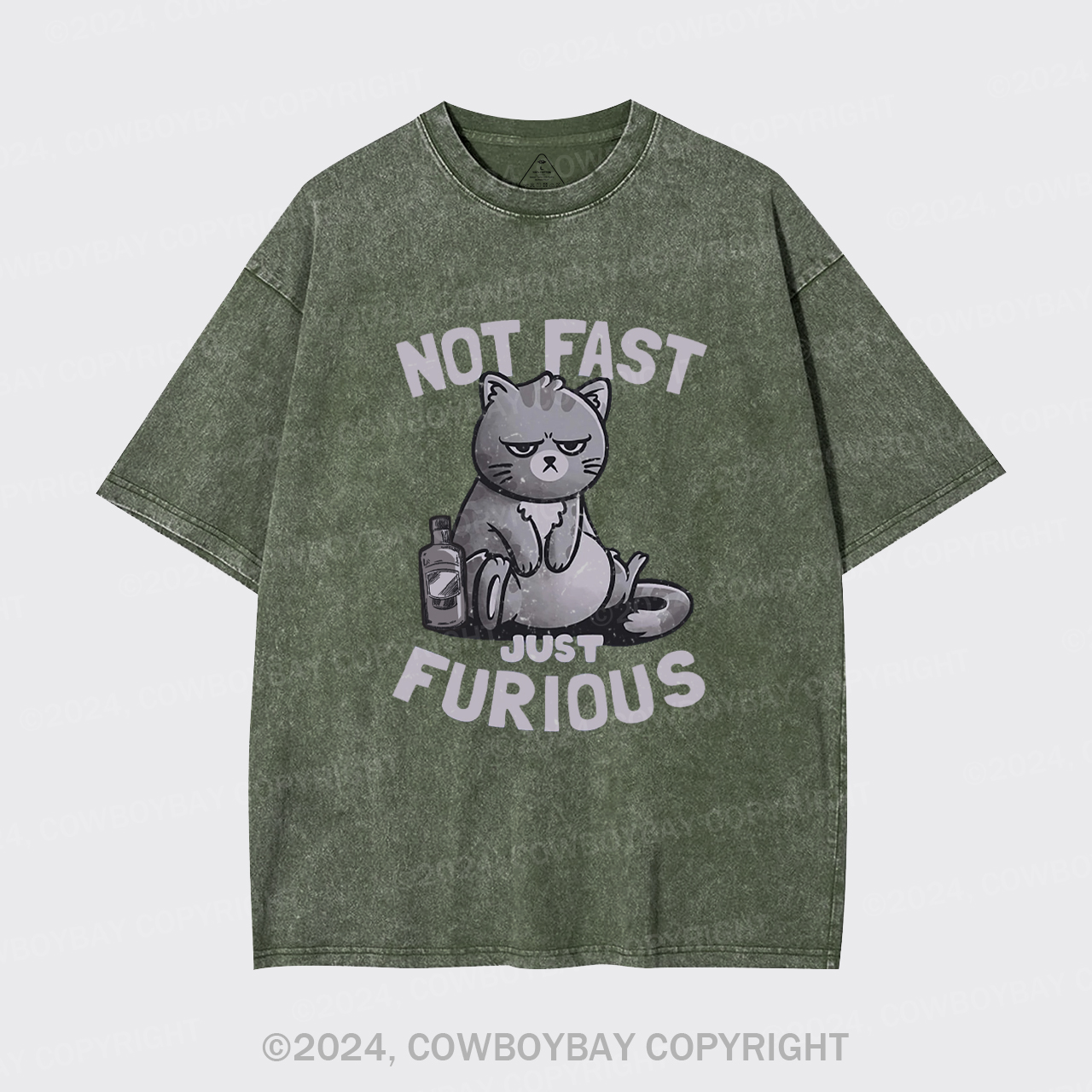 Not Fast Just Furious Cat Garment-dye Tees