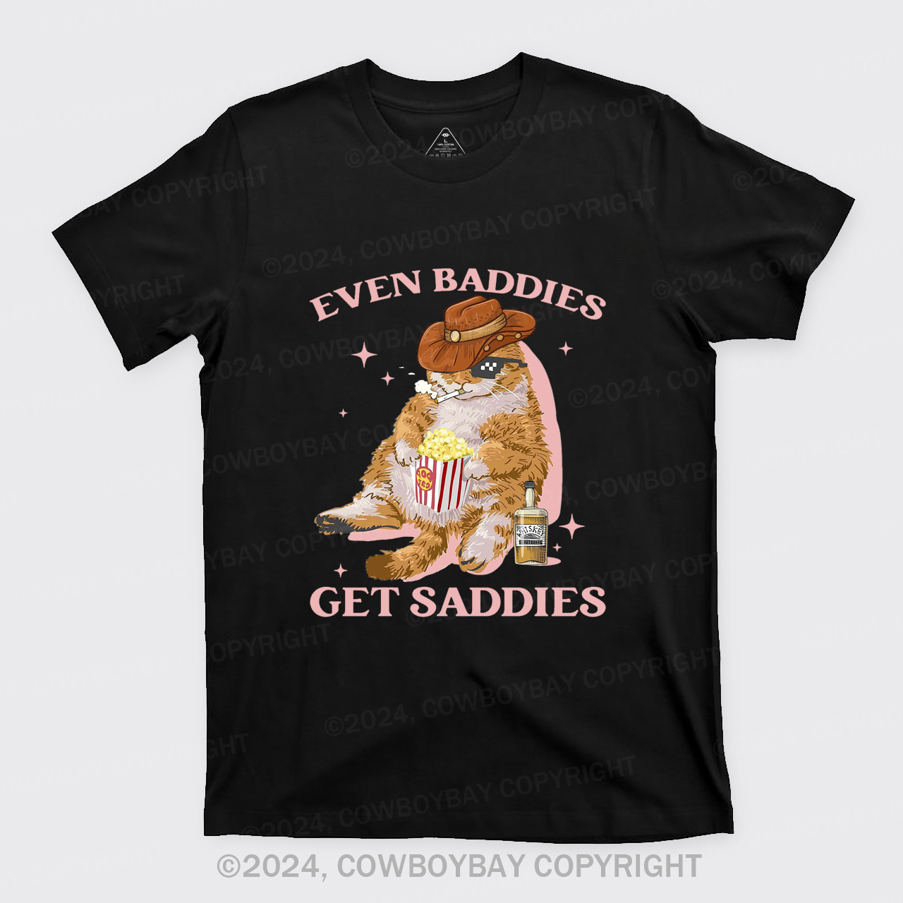 Even Baddies Get Saddies Funny Cat T-Shirts