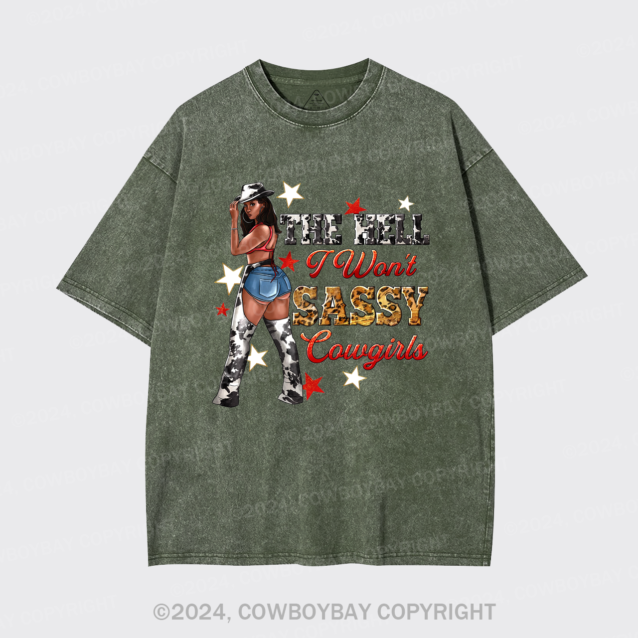 The Heel I Won't Sassy Cowgirls Garment-dye Tees