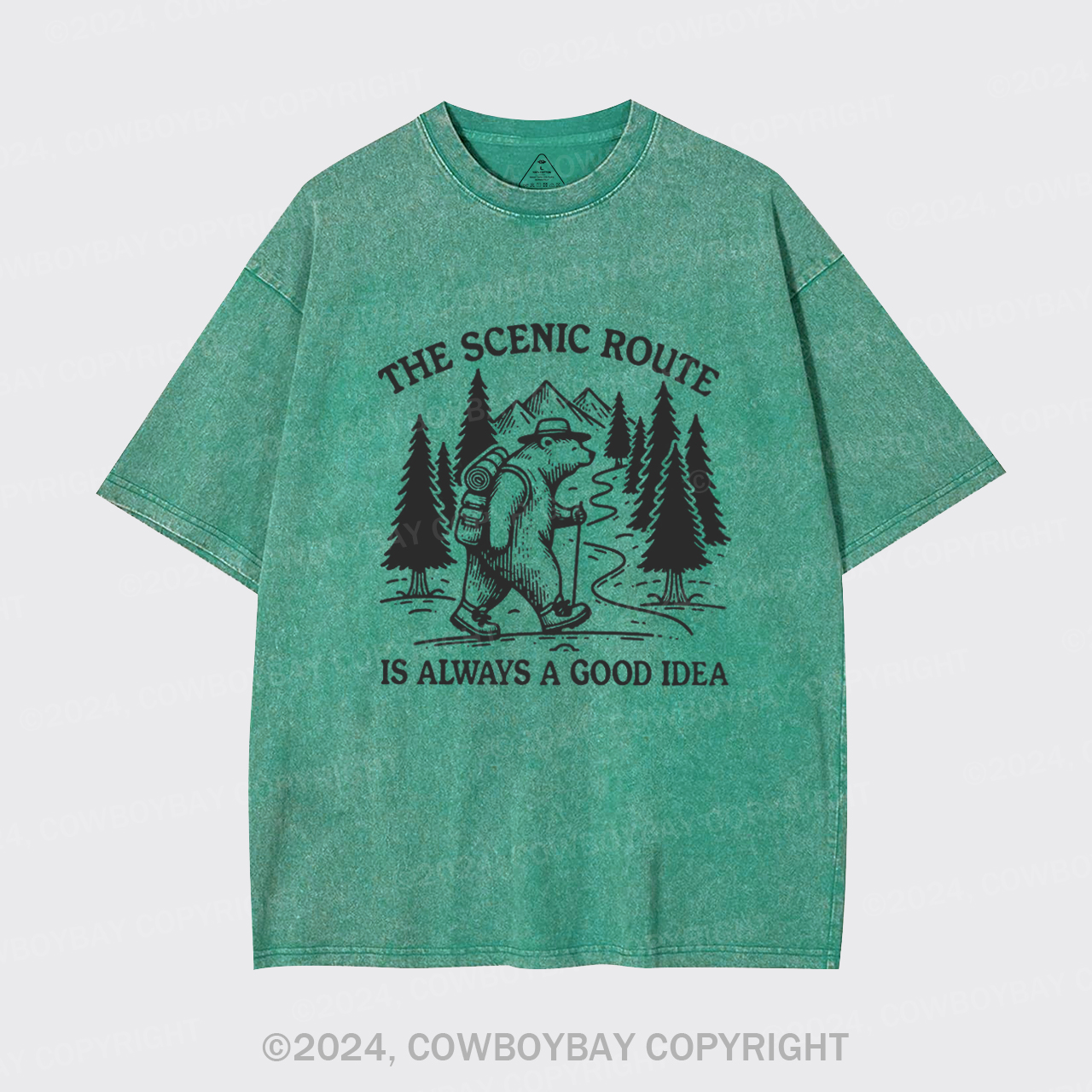 The Scenic Route Is Always A Good Idea Garment-dye Tees