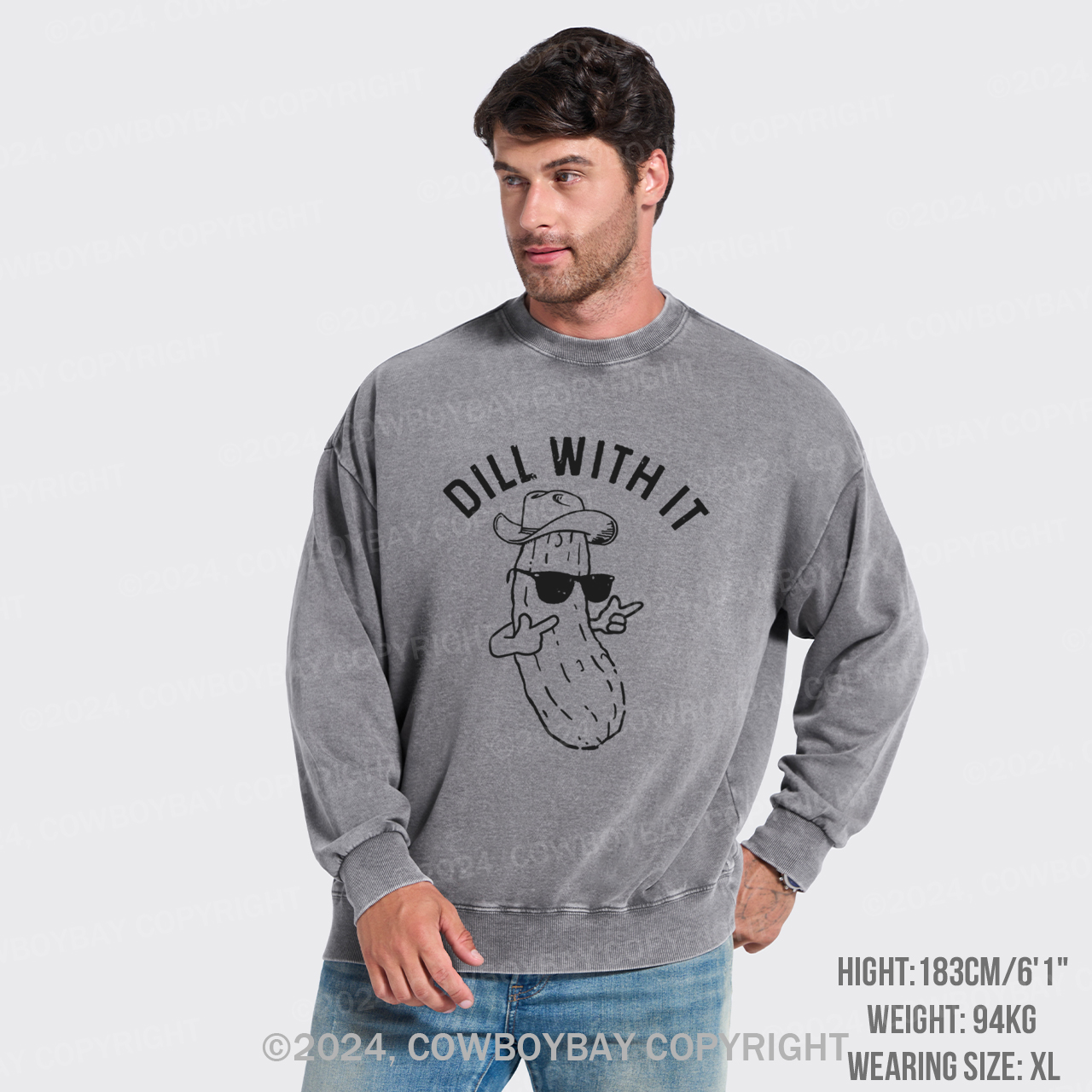 Dill With It Washed Sweatshirts