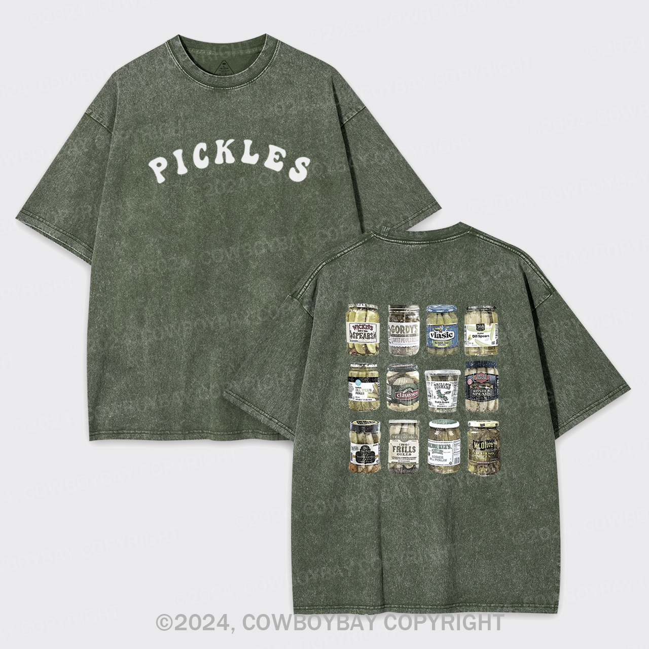 Canned Pickles Lovers Vintage Garment-dye Tees