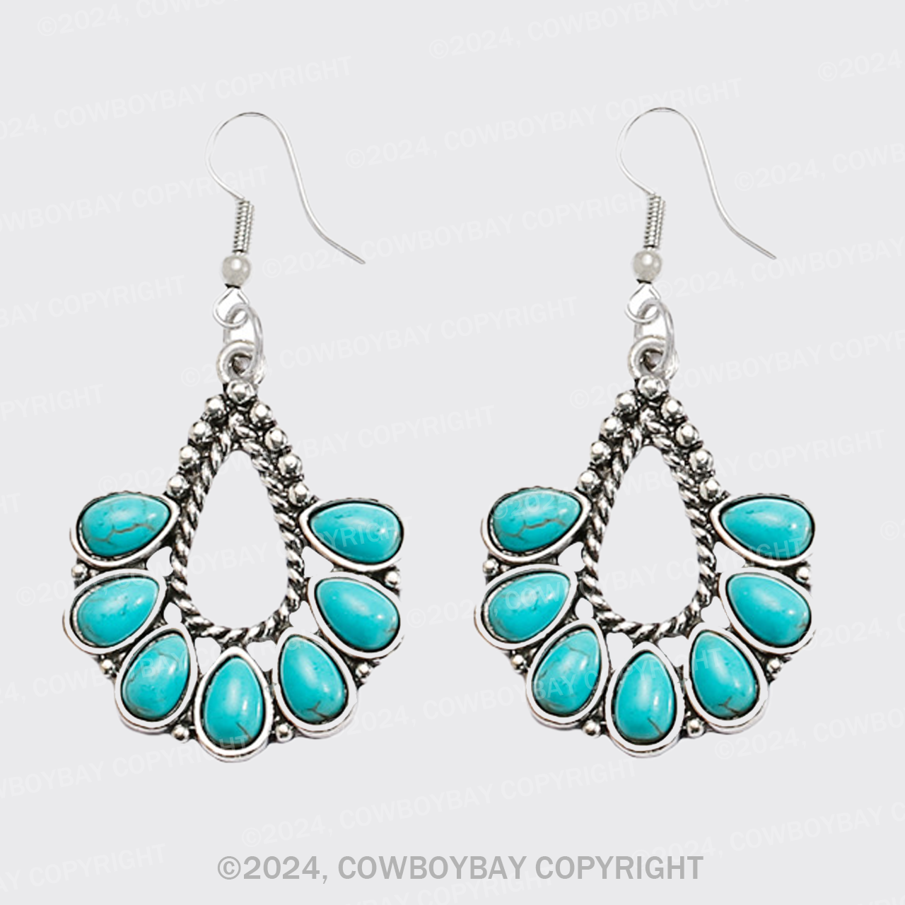 Vintage Tassel Turquoise Earrings