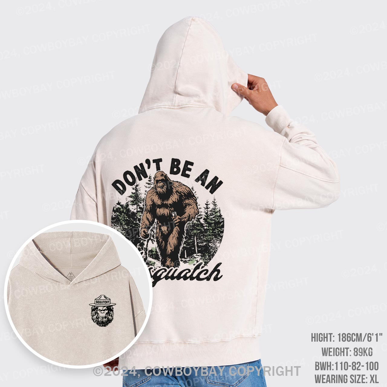 Don't Be An Assquatch Garment-Dye Hoodies